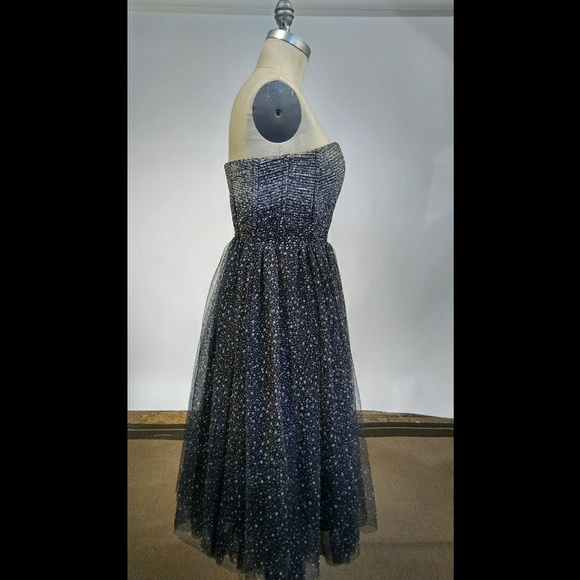 BCBG Maxazria Dot Tulle Party Strapless Dress SZ 4 - Picture 3 of 5